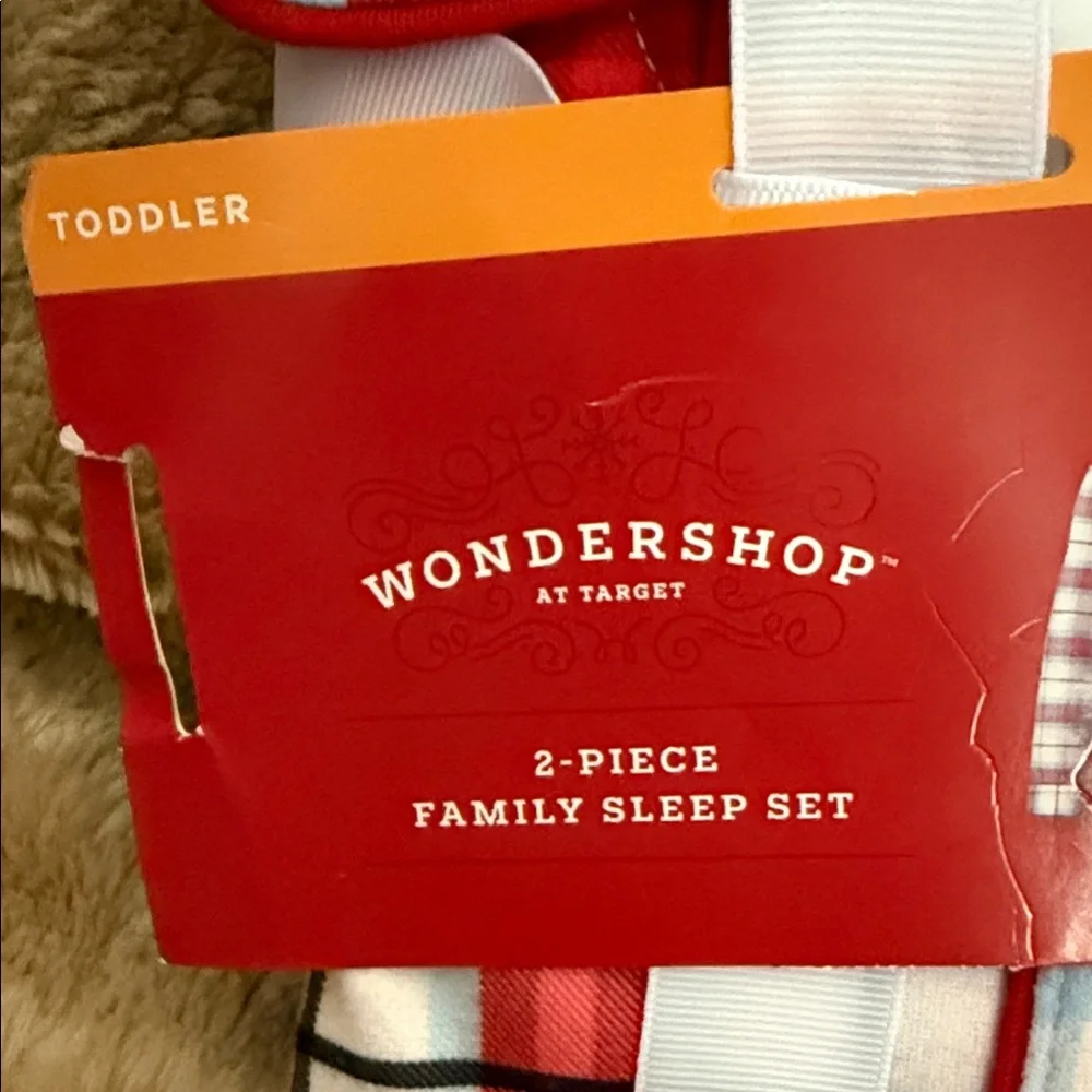 Wondershop Red and White Plaid Toddler Pajama Set